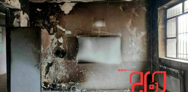 بخاری یک مدرسه روستایی در کرمانشاه آتش گرفت