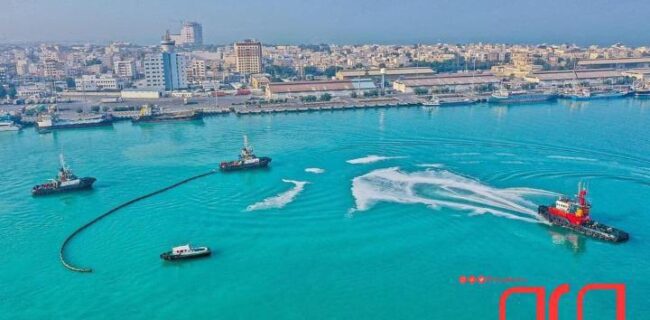 برگزاری تمرین مقابله با آلودگی نفتی ،جستجو و نجات دریایی در بوشهر