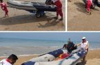 نجات دو نفر از غرق شدن در آب‌های ساحلی گناوه