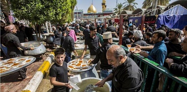 پخت ۶۰۰ هزار پرس غذا برای زائران اربعین در مهران توسط آستان قدس