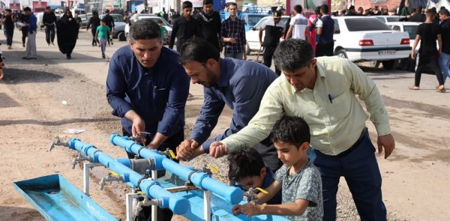 تامین آب برای زوار در پایانه‌های مرزی