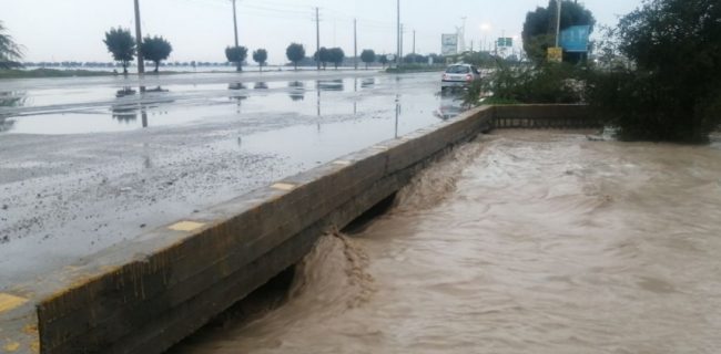 بارش ۹۴ میلیمتری باران در شهرستان گناوه