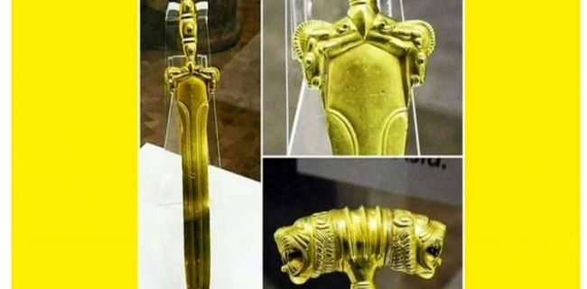 زیباترین شمشیر جهان از جنس طلا در ایران